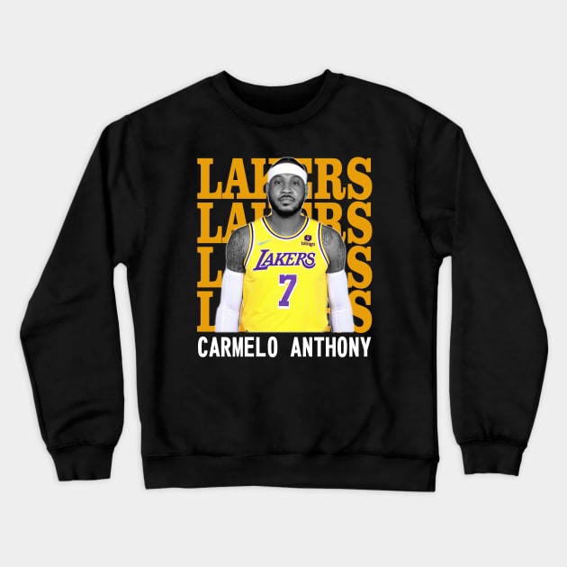 Los Angeles Lakers Carmelo Anthony Crewneck Sweatshirt by Thejockandnerd